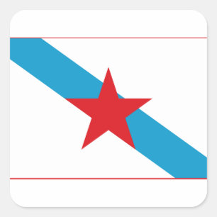 Estreleira - Bandera Independentista Gallega Square Sticker