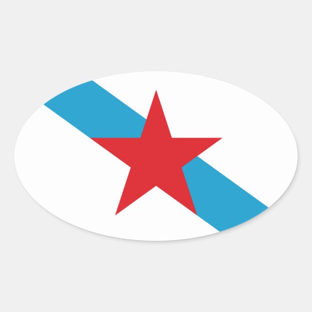 Estreleira Gallega Oval Sticker (Front)
