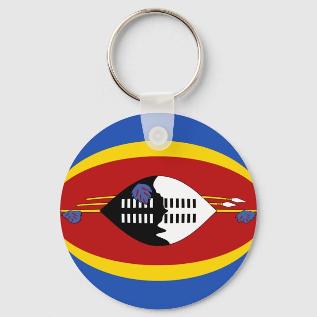 Eswatini Fisheye Flag Keychain (Front)