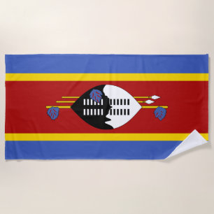 Eswatini Flag Beach Towel