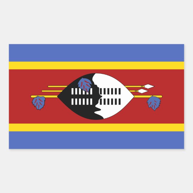 Eswatini Flag Rectangular Sticker (Front)