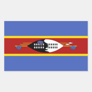 Eswatini Flag Rectangular Sticker