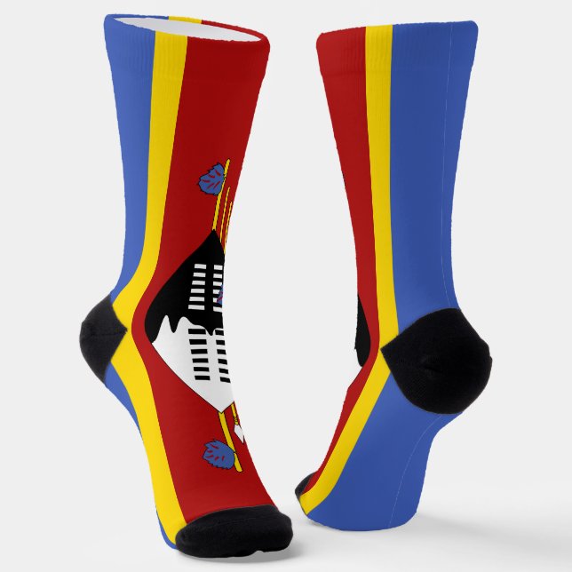 Eswatini Flag Socks (Angled)