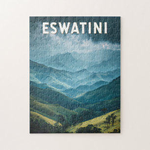Eswatini Illustration Travel Art Vintage Jigsaw Puzzle