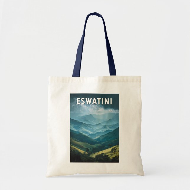 Eswatini Illustration Travel Art Vintage Tote Bag (Front)