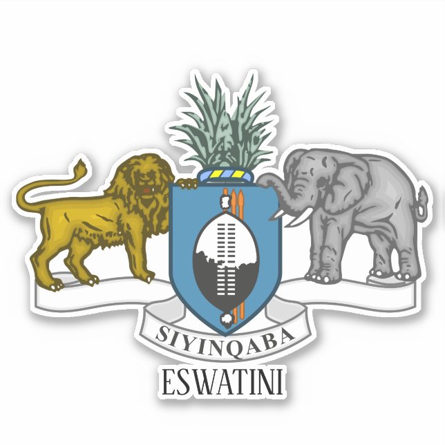 Eswatini National Coat Of Arms Patriotic (Front)