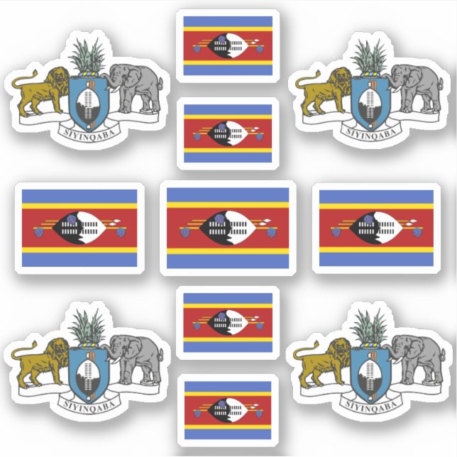 Eswatini- national symbols /Coat of arms and flag (Front)