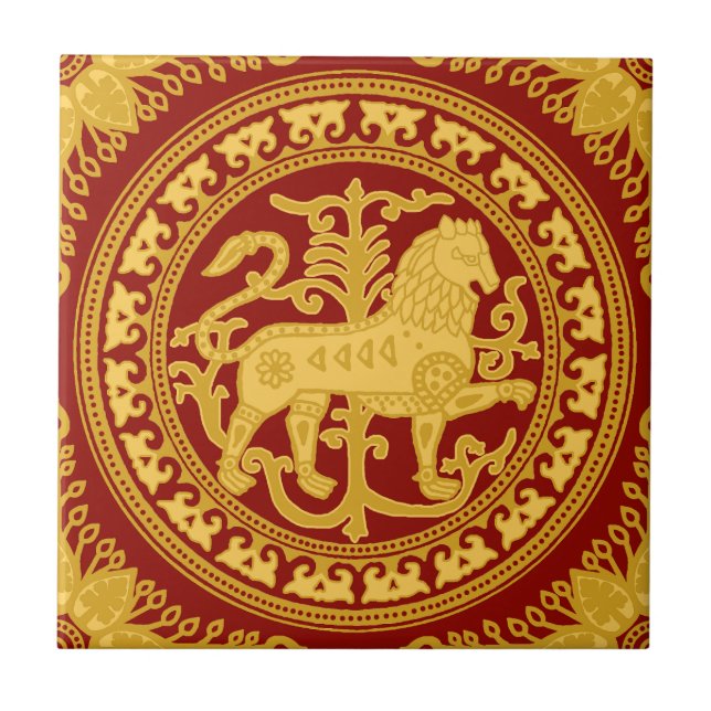 Esztergom Lion Ceramic Tile (Front)