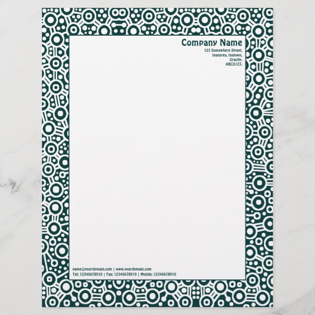 ET Circuity - Dark Green (003333) Personalised Letterhead (Front)
