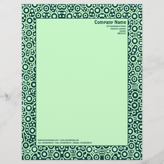 ET Circuity - Shades of Green Personalized Letterhead (Front)