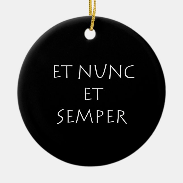 Et nunc et semper ceramic tree decoration (Front)