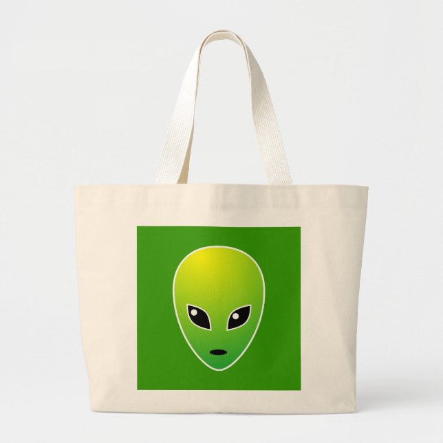 ET - on Green Large Tote Bag (Front)