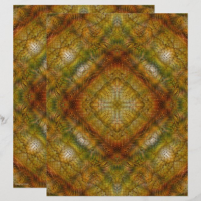 ET Serene Garden Scrapbook Paper 2-Sided Page (Front/Back)