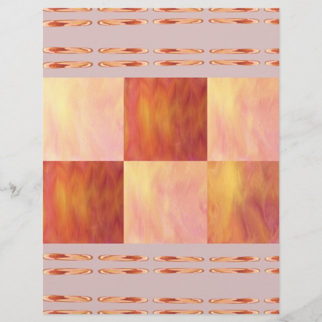 ET Sunset Tiles Scrapbook Paper Bulk Pages (Front)