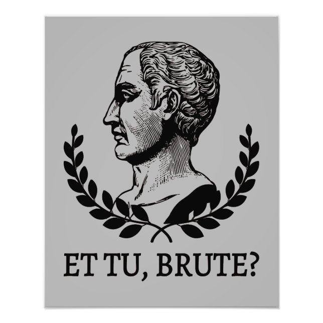 Et Tu, Brute? Shakespeare's Julius Caesar Quote V Photo Print (Front)