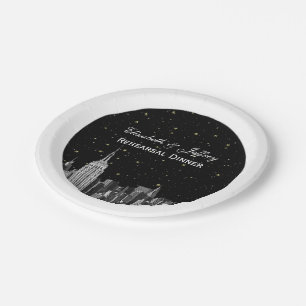 Etch NYC ESB Skyline Star DIY Bg V2 Paper Plate