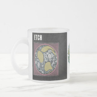Etch Series Frosted Glass Coffee Mug