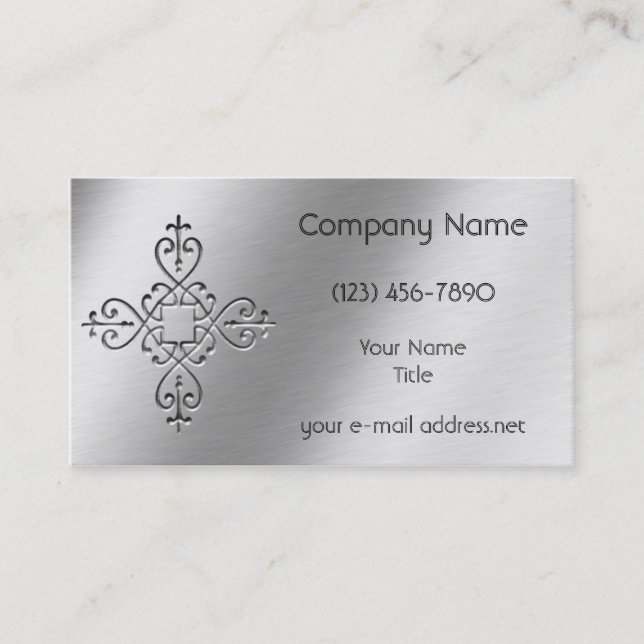 Etched Aluminium Design Business Card (Front)