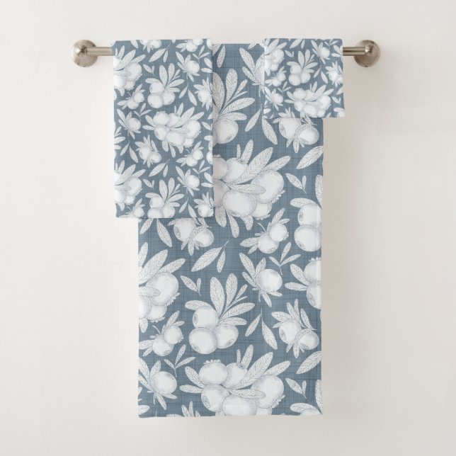 Etched Berry Branch Towel Collection (Insitu)