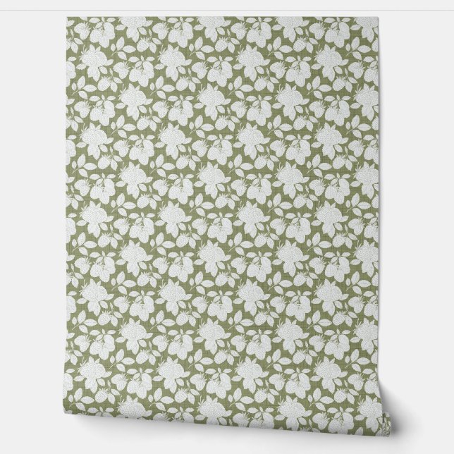 Etched Berry Pattern Wall Covering (Unrolling)