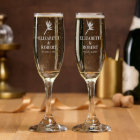 Etched Bird of Paradise Tropical Wedding