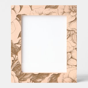 Etched Floral Wood Picture Frame - Botanical