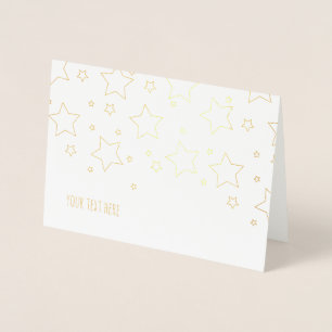 Etched Gold Foil STARS Greeting Card
