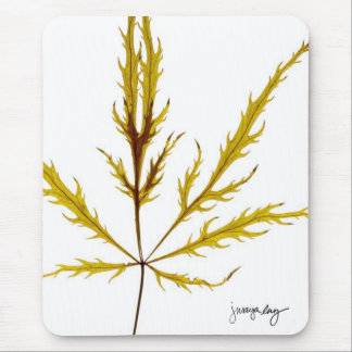 "Etched Leaf" by J. Maya Luz Mouse Mat