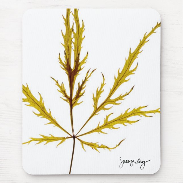 "Etched Leaf" by J. Maya Luz Mouse Mat (Front)