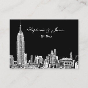 Etched NYC Skyline DIY BG Colour Place Cards #1