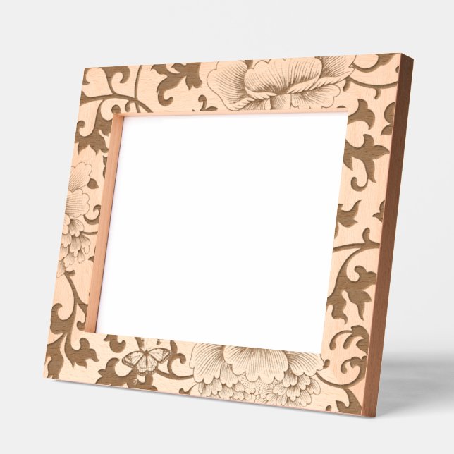 ETCHED PICTURE FRAMES JAPANESE FLORAL PATTERN (Left)