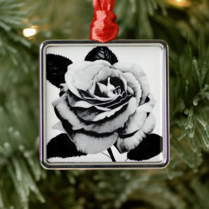 Etched Rose Ornament