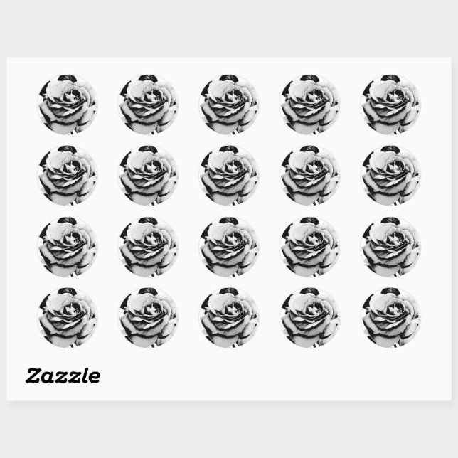 Etched Rose Stickers (Sheet)
