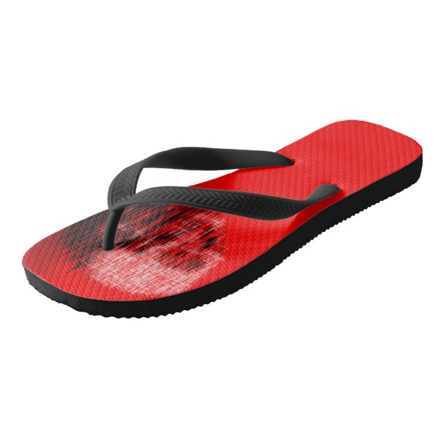 etched skull flip flops (Angled)