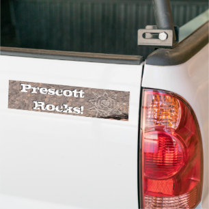 Etched Sun on Lava Rock Photo Personalised Bumper Sticker