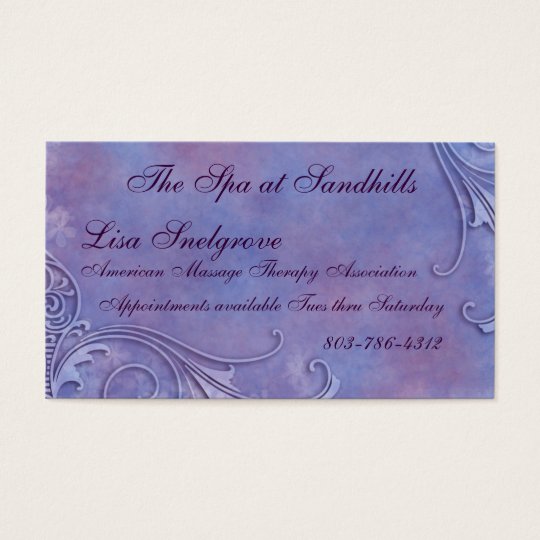 Etched Watercolor Business Card