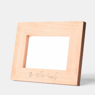 Etched Wood FAMILY NAME Timeless Keepsake Frames