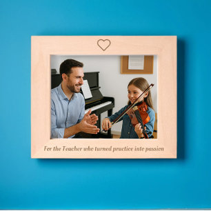 Etched Wooden Photo Frame – “For the Teacher"