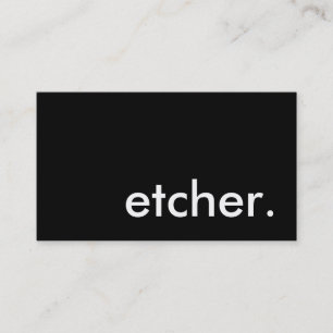 etcher. business card