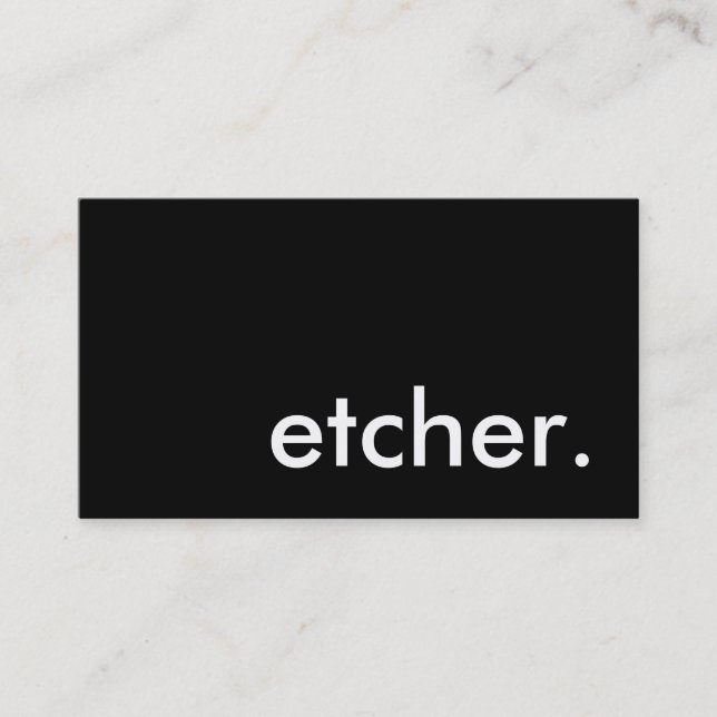 etcher. business card (Front)