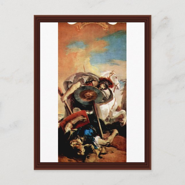 Eteocles And Polynices By Tiepolo Giovanni Battist Postcard (Front)