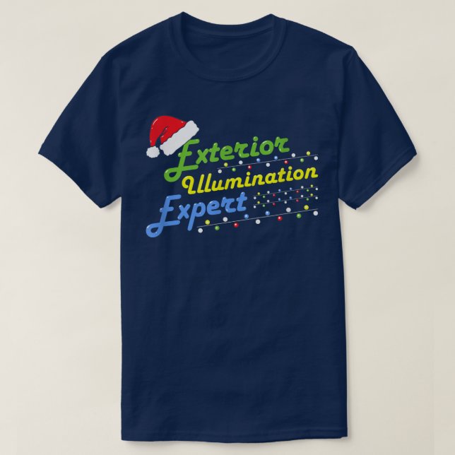 Eterior Illumination Epert Funny Christmas Tree Li T-Shirt (Design Front)