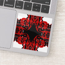 Eternal Abstract Red Black White Fluid Art