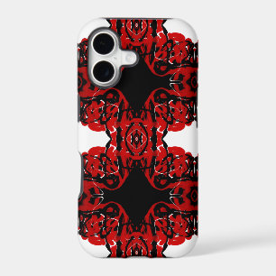 Eternal Abstract Red Black White Fluid Art