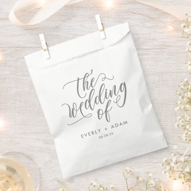 Eternal Bliss Editable Colour Wedding Favour Bag (Clipped)