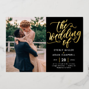 Eternal Bliss Real Foil Photo Wedding Invitation F