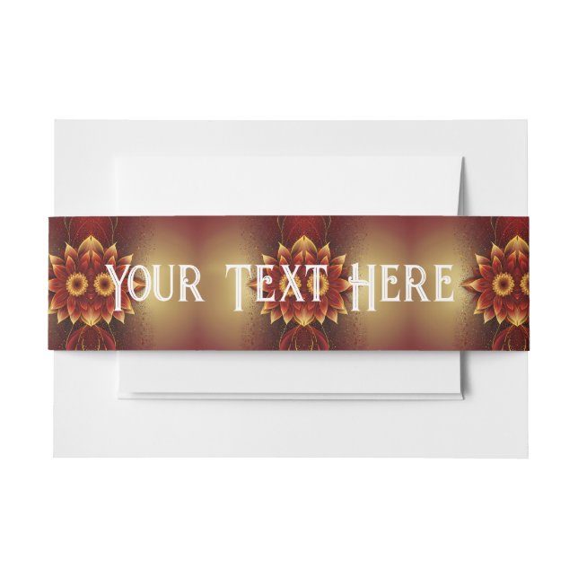 Eternal Bloom: A Timeless Celebration of Love Invitation Belly Band (Front Example)