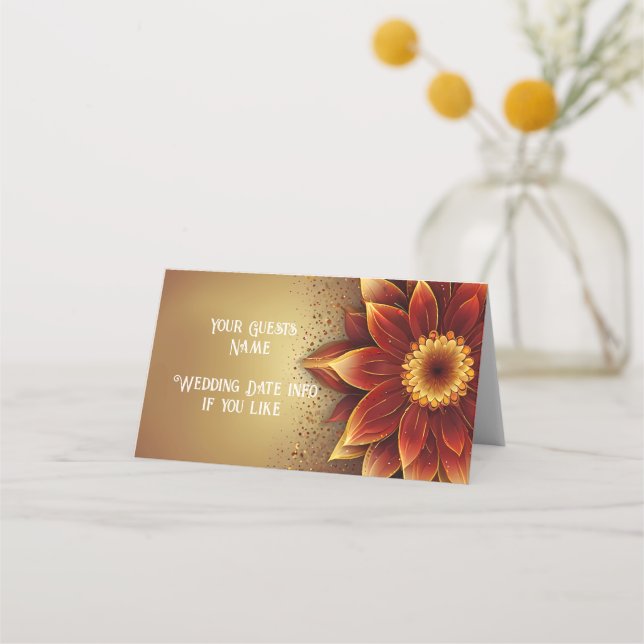 Eternal Bloom: A Timeless Celebration of Love Place Card (Front)