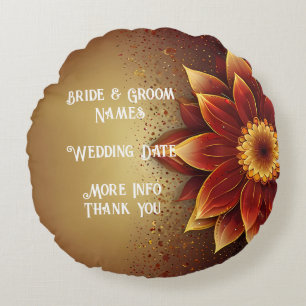 Eternal Bloom: A Timeless Celebration of Love Round Cushion