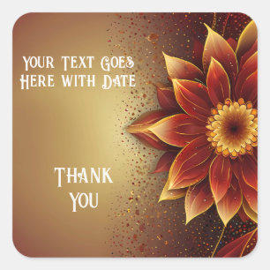 Eternal Bloom: A Timeless Celebration of Love Square Sticker